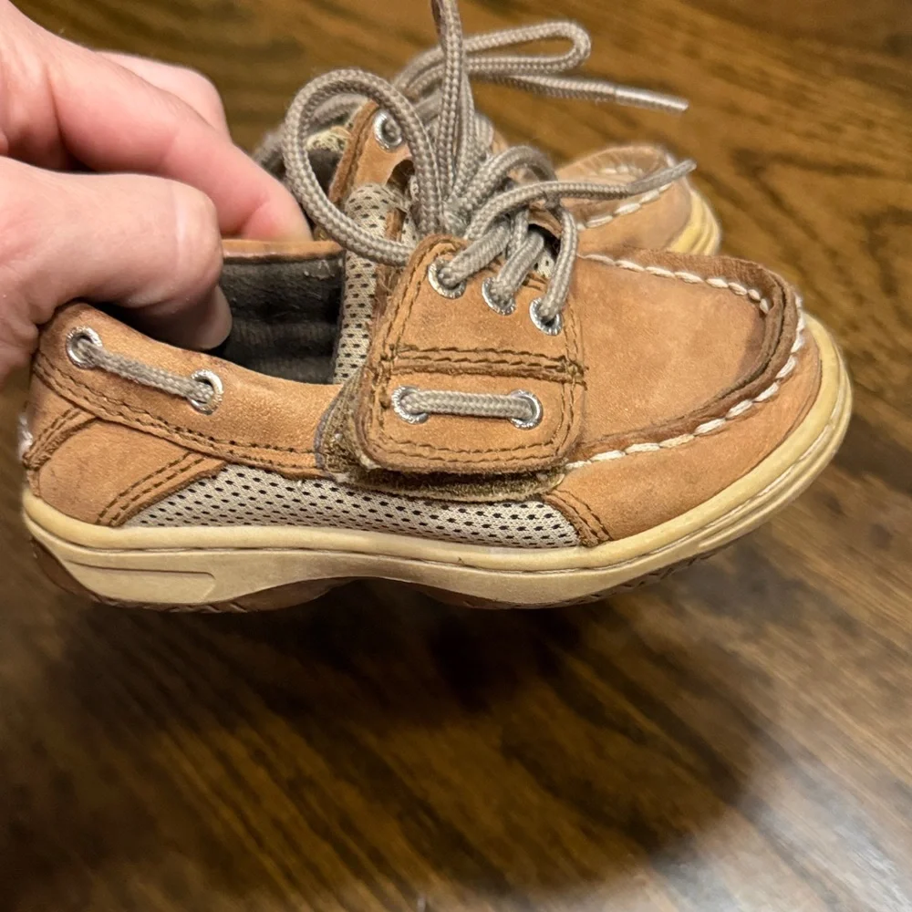Sperry Topsider Tan Kids Shoes